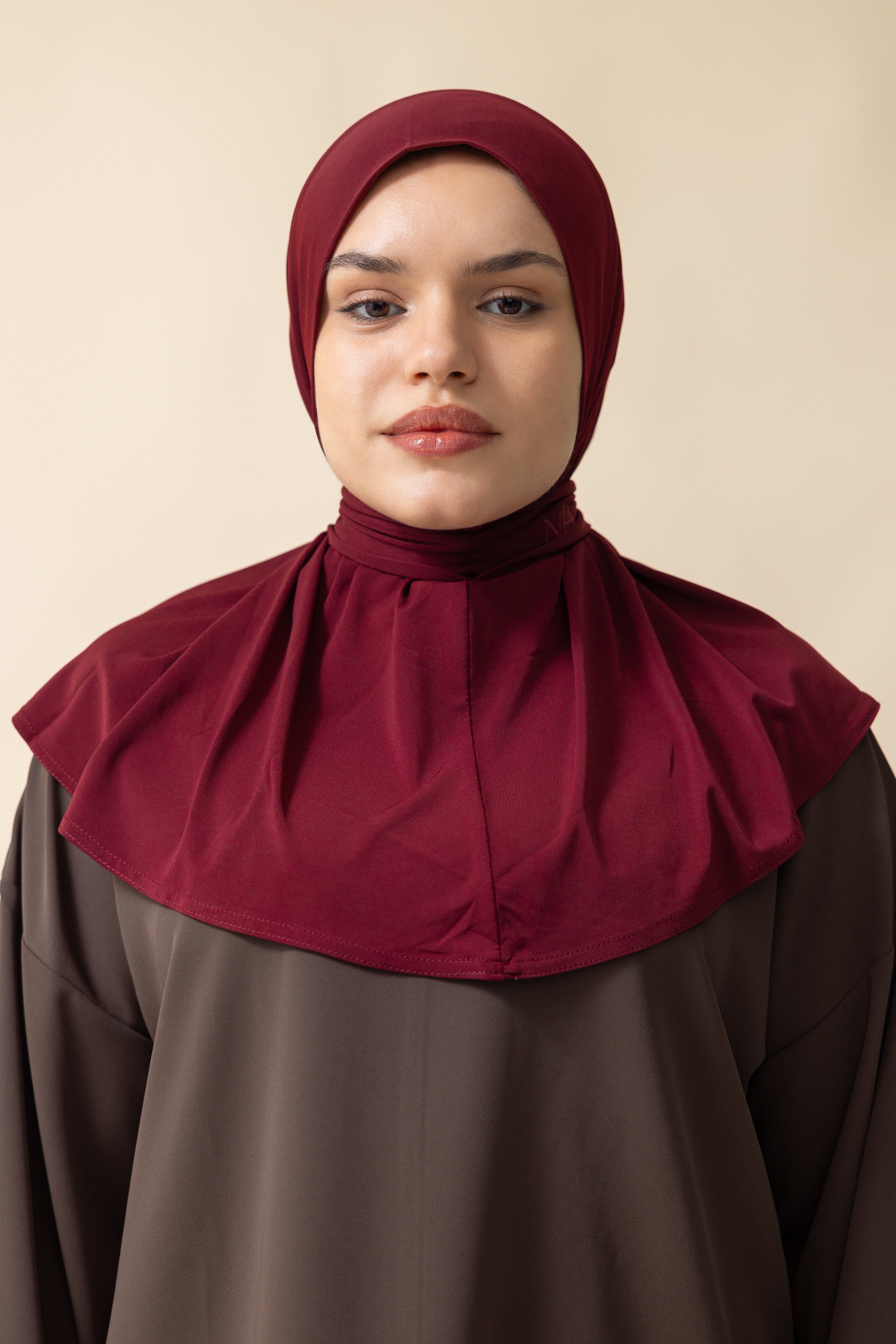 Premium Jersey Instant Hijab – Wine Red