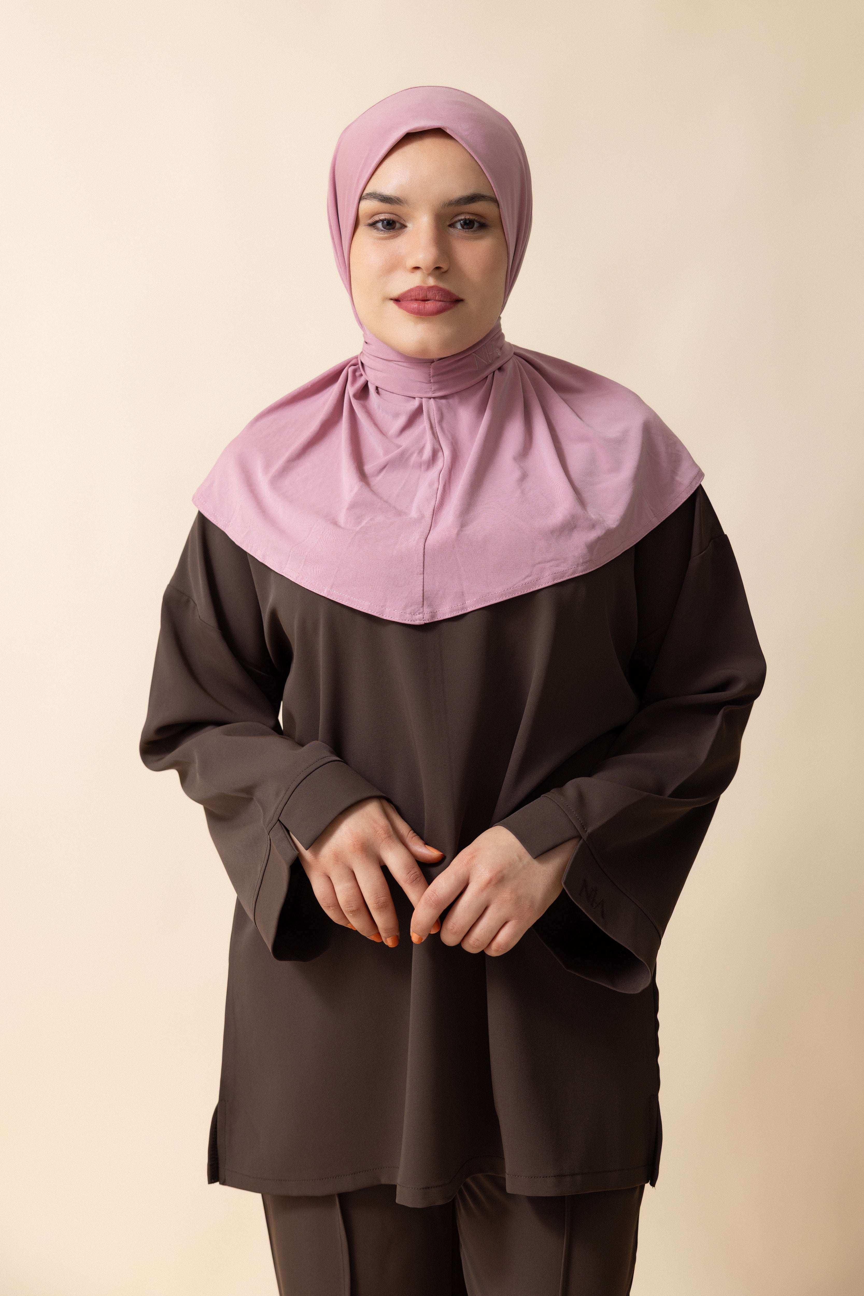 Premium Jersey Instant Hijab - Pink Purple