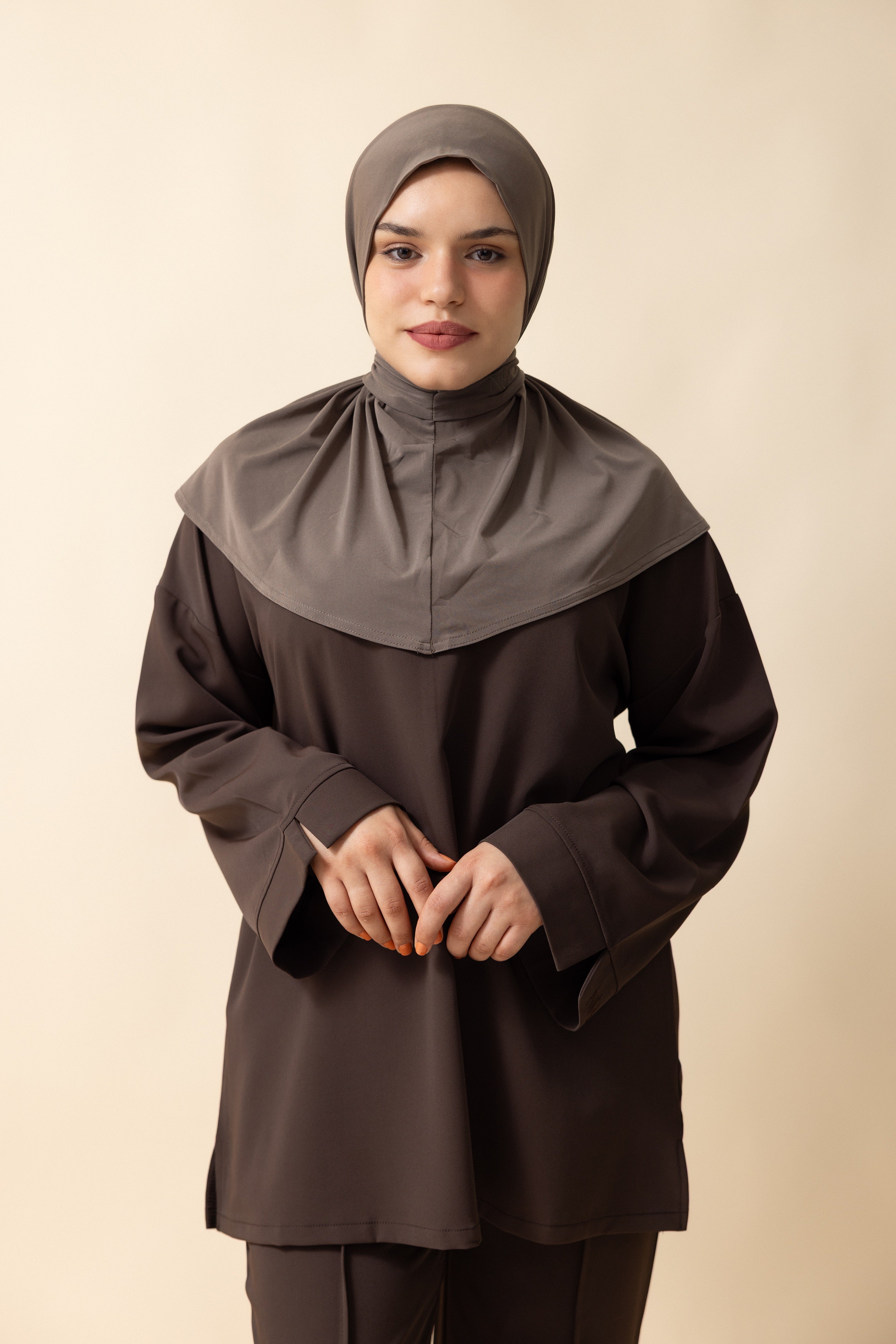 Premium Jersey Instant Hijab – Dark Gray