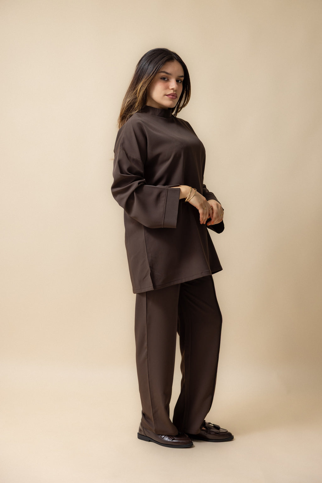 The Haya Twinset - Brown