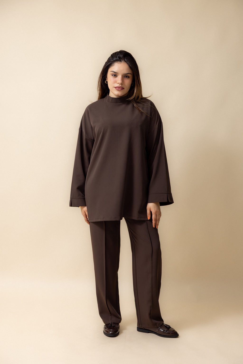 The Haya Twinset - Brown