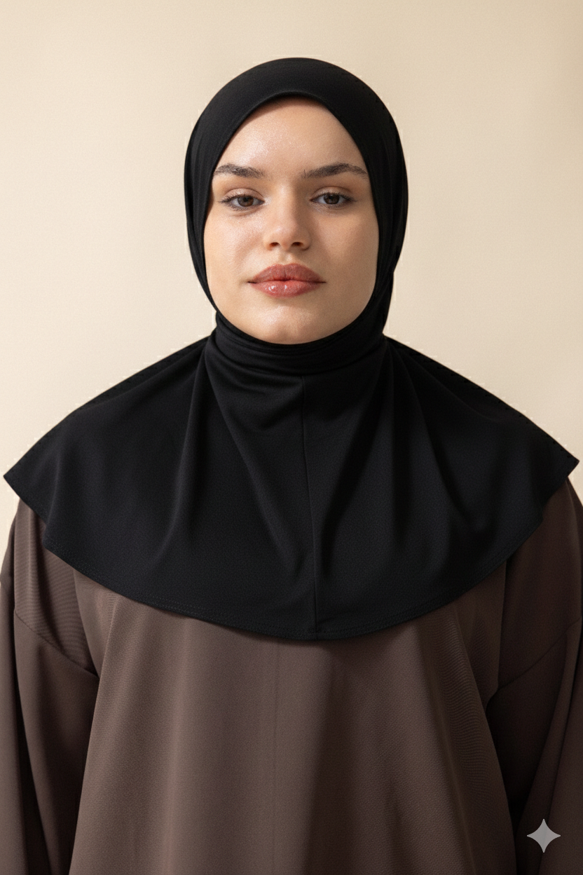 Premium Jersey Instant Hijab - Black