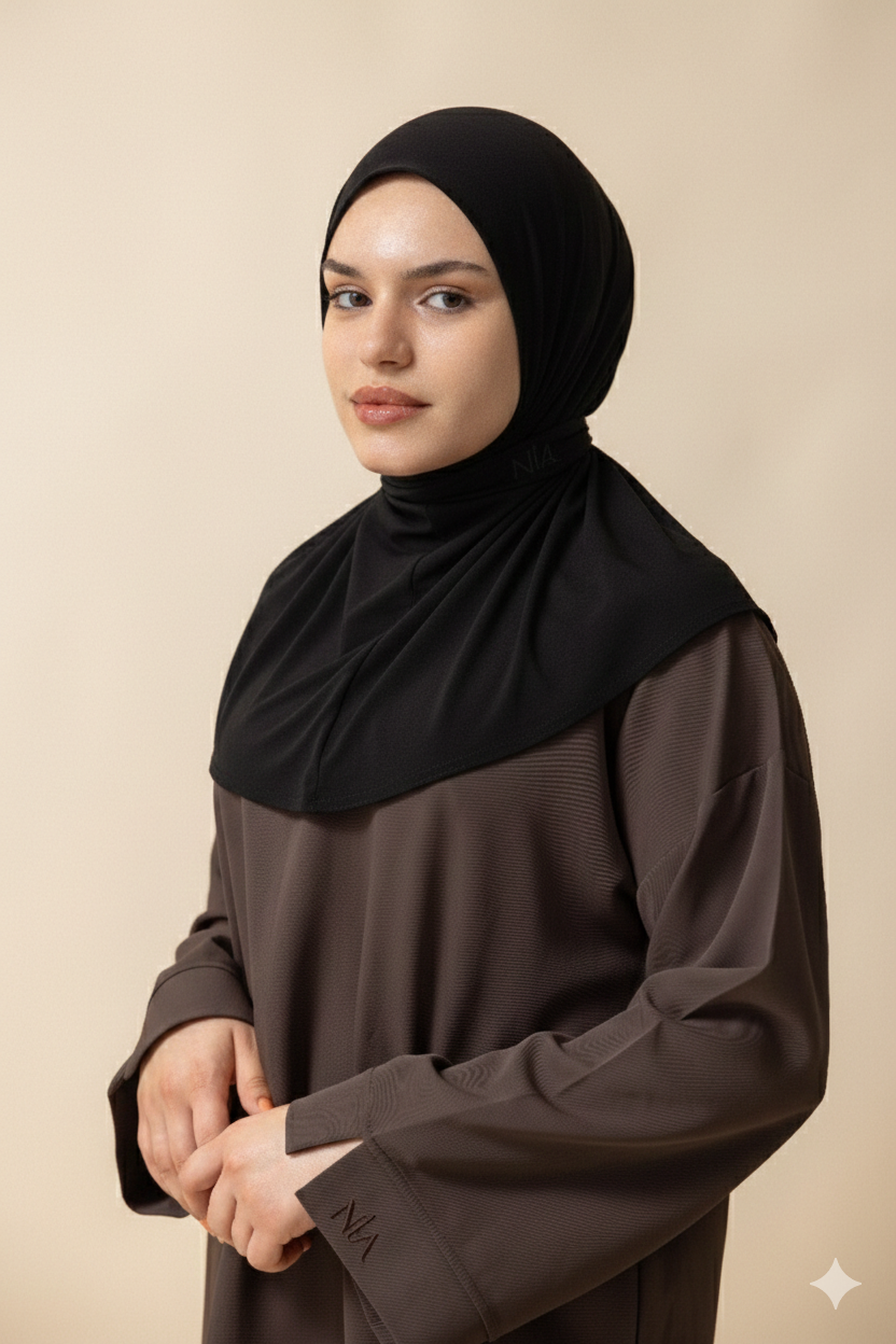 Premium Jersey Instant Hijab - Black