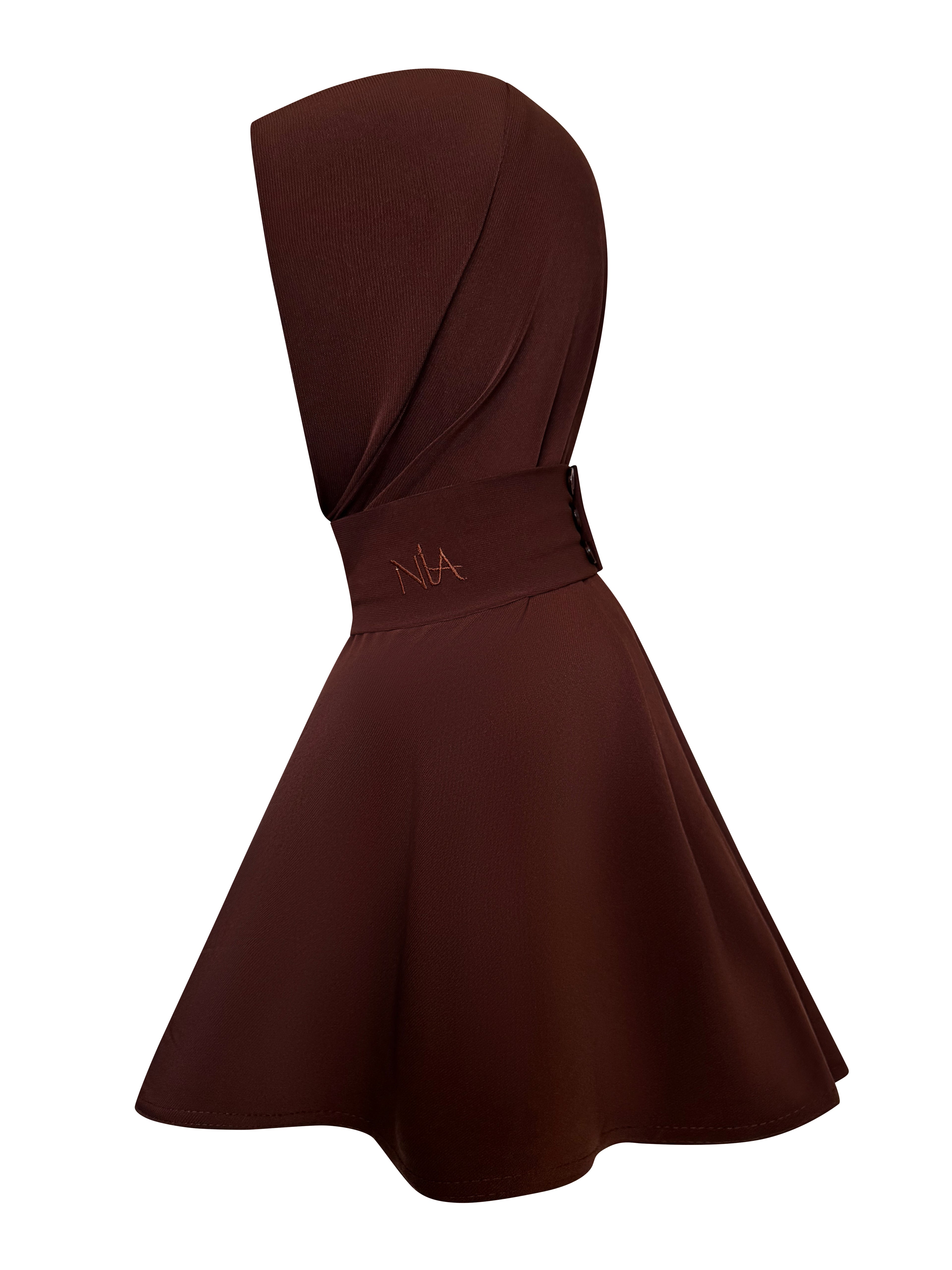 Premium Jersey Instant Hijab – Coffee (Brown)