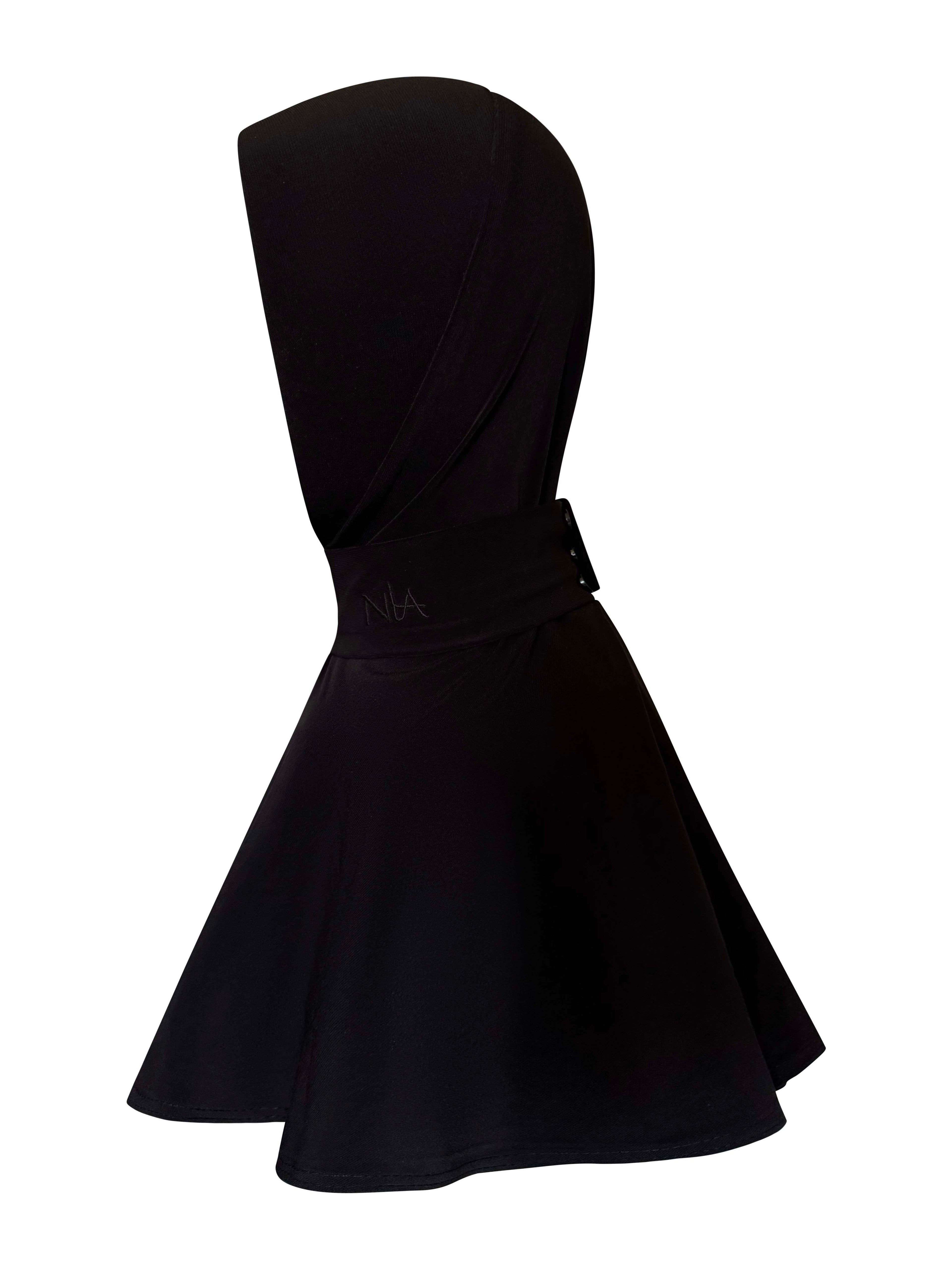 Premium Jersey Instant Hijab (Kids) - Black